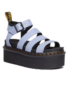 Doc Martens Blair Hydro Leather Platform Strap Sandals - Zen Blue